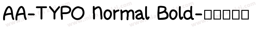 AA-TYPO Normal Bold字体转换